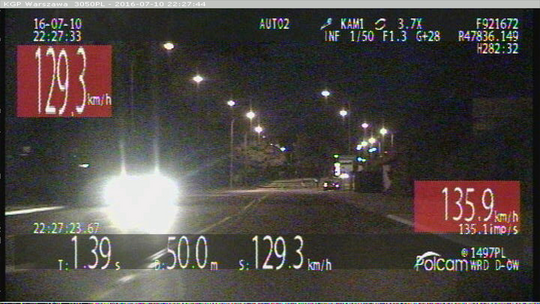 129 KM/H, BEZ PRAWA JAZDY I Z PROMILAMI WE KRWI