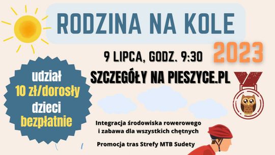 9 VII: ZAPISY na rajd rowerowy Rodzina na kole