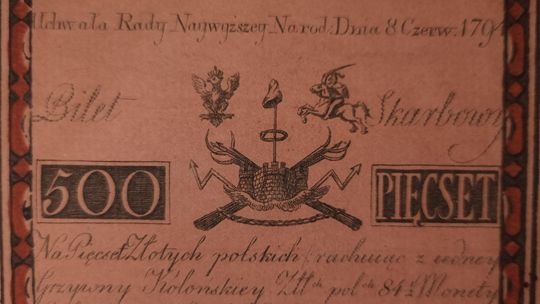 Banknot insurekcji kościuszkowskiej trafi do Muzeum Papiernictwa