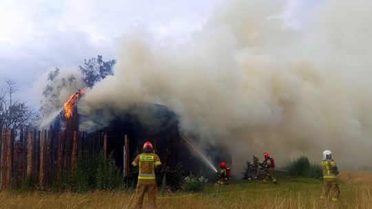 Bielawa. Pożar budynku gospodarczego