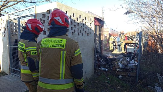 Bielawa, pożar kontenera mieszkalnego