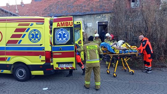 Bielawa, pożar mieszkania na Wiejskiej