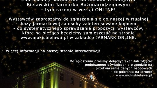 BIELAWSKI „JARMARK BOŻONARODZENIOWY 2020” ODBĘDZIE SIĘ W CYBERPRZESTRZENI