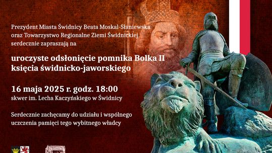 Bolko II Mały wrócił do Świdnicy – uroczyste odsłonięcie pomnika