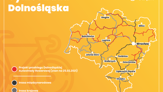  BUDUJĄ CYKLOSTRADĘ DOLNOŚLĄSKĄ 