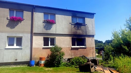 Dobrocin. Pożar mieszkania w domu wielorodzinnym