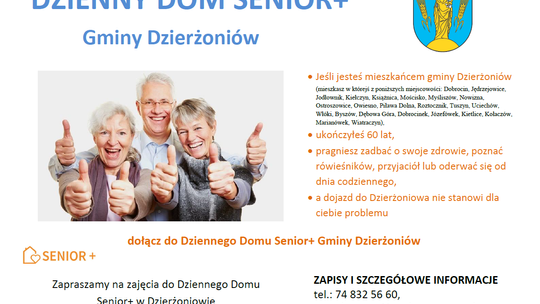 DOŁĄCZ DO DZIENNEGO DOMU SENIOR+ GMINY DZIERŻONIÓW