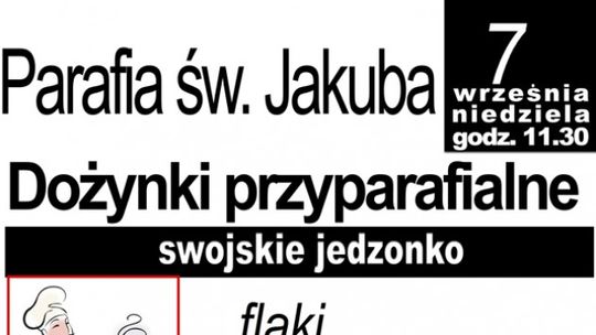 DOŻYNKI PARAFIALNE PRZY PARAFII ŚW. JAKUBA W PIESZYCACH