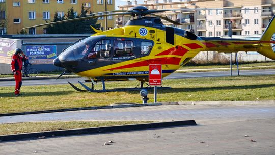 Dzierżoniów, interwencja śmigłowca Lotniczego Pogotowia Ratunkowego