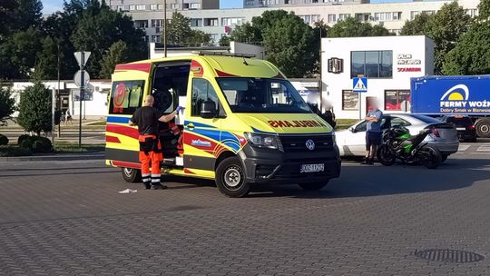 Dzierżoniów. Zderzenie Mercedesa z Kawasaki