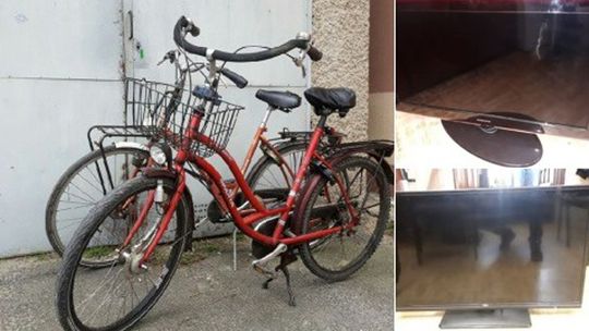 DZIERŻONIOWSKA POLICJA ODZYSKAŁA TELEWIZOR I ROWERY