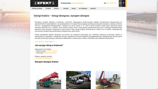 Dźwigi i podnośniki do wynajęcia