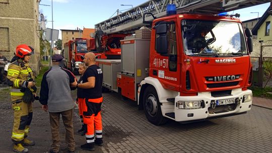 Interwencja strażaków na Brzeżnej w Bielawie