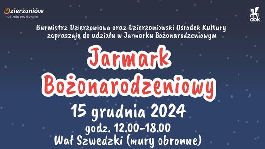 Jarmark Bożonarodzeniowy - Zapraszamy Wystawców!