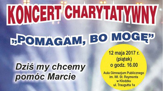 JUŻ JUTRO KONCERT DLA MARTY!