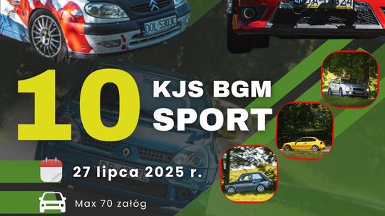 Już w najbliższą niedzielę, 27 lipca 2025 r., odbędzie się 10. edycja rajdu amatorskiego KJS BGM Sport!