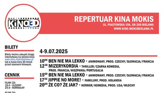 Kino MOKiS w Bielawie zaprasza w lipcu na seanse