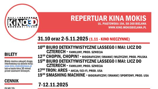 Kino MOKiS w Bielawie zaprasza w listopadzie na seanse