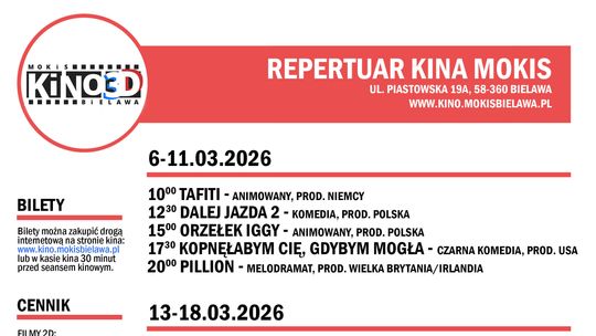 Kino MOKiS w Bielawie zaprasza w marcu 2026 na seanse