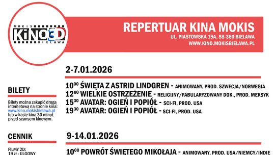 Kino MOKiS w Bielawie zaprasza w styczniu 2026 na seanse