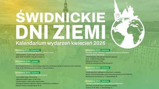 Kwiecień pod znakiem ekologii - Świdnickie Dni Ziemi 2026