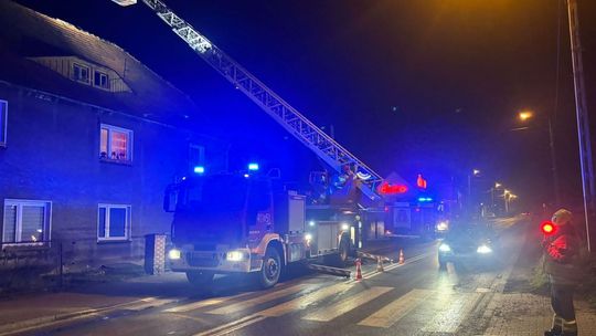 Łagiewniki, interwencja strażaków na Jedności Narodowej