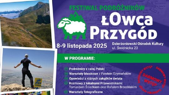 „łOwca Przygód”: Festiwal podróżników w Dzierżoniowie