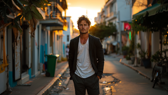 Męska stylówka na letnie wieczory. Elegancja i komfort w jednym