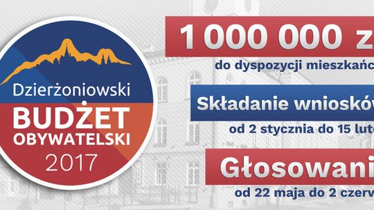 MIESZKAŃCY ZNÓW ZDECYDUJĄ - DZIERŻONIOWSKI BUDŻET OBYWATELSKI 2017