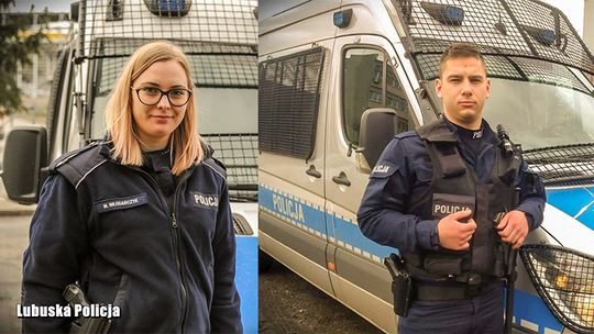 MŁODZI POLICJANCI PO SŁUŻBIE POMOGLI ZATRZYMAĆ PIJANEGO KIEROWCĘ