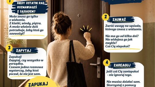 Nie znasz sąsiada? Zacznij od pukania. W Wałbrzychu rusza kampania „Zapukaj, zanim zgaśnie światło”