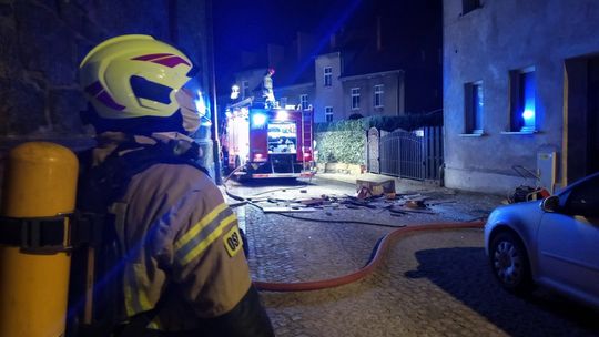 Niemcza. Pożar domu wielorodzinnego na Mieszka I