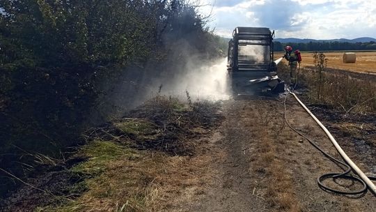 Nowizna, pożar prasy do słomy