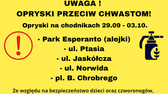 Opryski chemiczne przeciw chwastom w Kłodzku – ważne informacje dla mieszkańców!