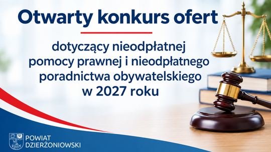 Otwarty konkurs ofert dotyczący nieodpłatnej pomocy prawnej i nieodpłatnego poradnictwa obywatelskiego w 2027 roku