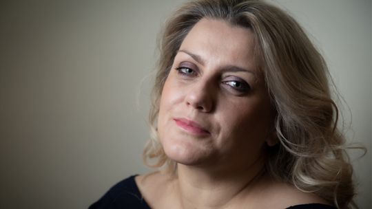 Pisarka Agnieszka Dobkiewicz na festiwalu Autentyczne Historie (edycja Dzierżoniów)