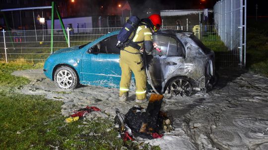 Podpalenie auta w Bielawie