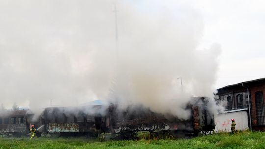 Podpalenie wagonu w Dzierżoniowie