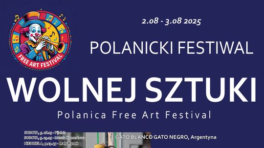 Polanicki Festiwal Wolnej Sztuki – Polanica Free Art Festival odbędzie się w dniach 2–3 sierpnia