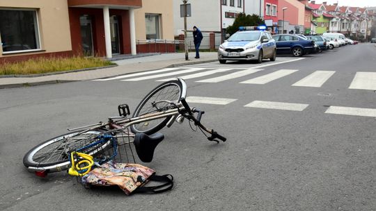 Potrącenie rowerzysty w Bielawie
