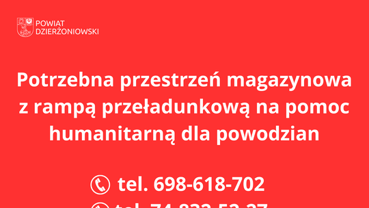 Potrzebna przestrzeń magazynowa