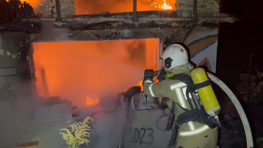 Pożar altanki w Bielawie