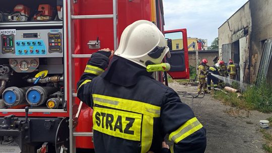 Pożar budynku gospodarczego w Piławie Górnej