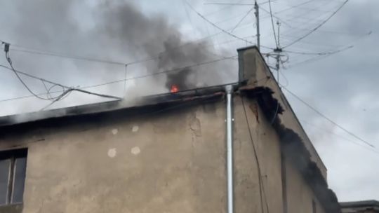 Pożar domu w Dzierżoniowie