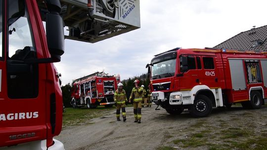 Pożar garażu w domu jednorodzinnym w Bielawie