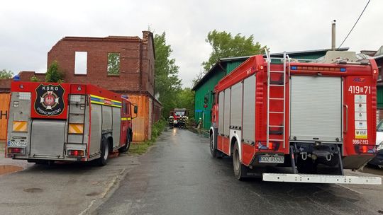 Pożar pustostanu na terenie Bielbawu