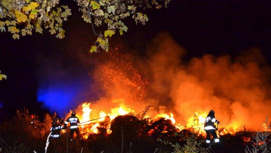 POŻAR SŁOMY W MOŚCISKU
