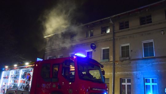 Pożar strychu domu wielorodzinnego w Bielawie