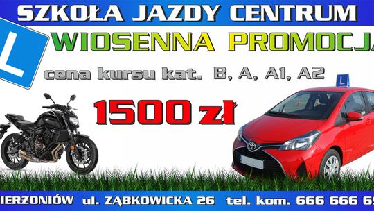 PRAWO JAZDY - WIOSENNA PROMOCJA!