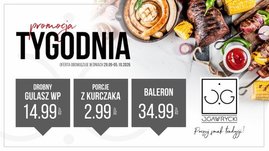 Promocja Tygodnia w dniach od 29 września – 5 października 2026 w sklepach Jerzego Gawryckiego!